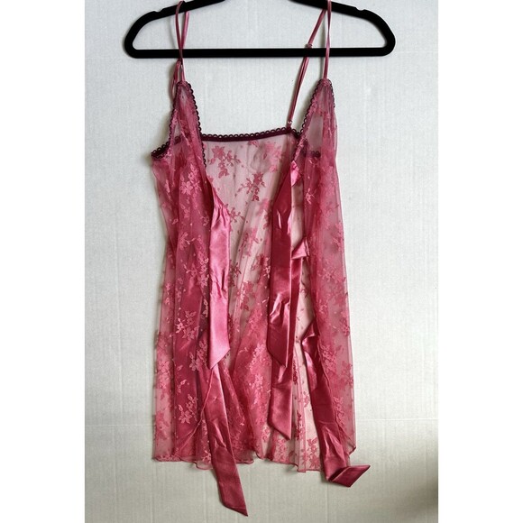 Fleur Du Mal Untie Me Floral Lace Nightie Slip Lingerie Cami w/Satin Ribbon Bows - Picture 11 of 11
